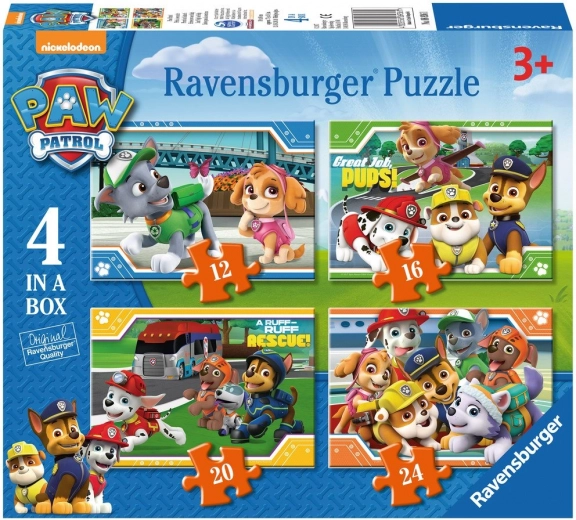 Ravensburger Puzzle PAW PATROL – 4-in-1 (12/16/20/24 pieces)