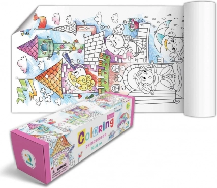 Coloring Poster – Princess 70 × 16 cm in Gift Box