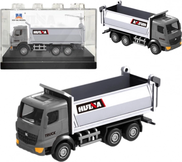 kovový model sklápacieho vozidla HUINA 1:80 strieborný