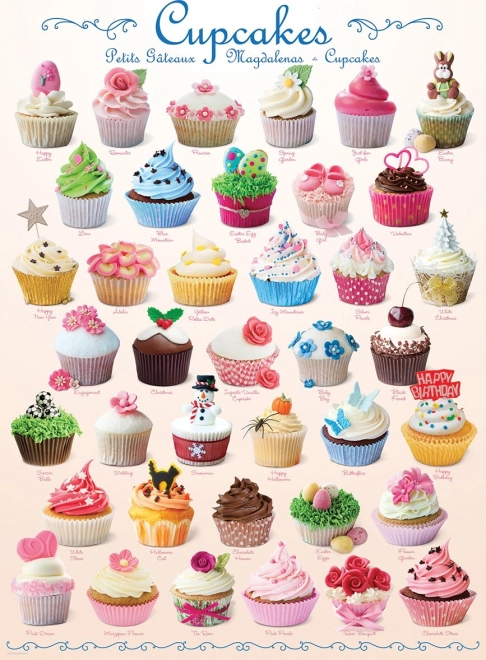 EUROGRAPHICS Cupcakes Jigsaw Puzzle – 1000 Pieces