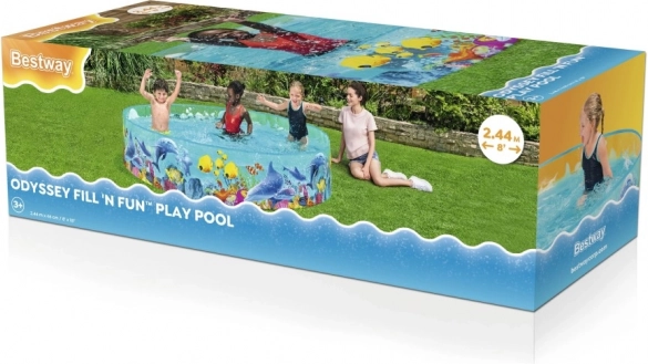 Dětský rozkládací bazén BESTWAY 244 × 46 cm s mořským motivem