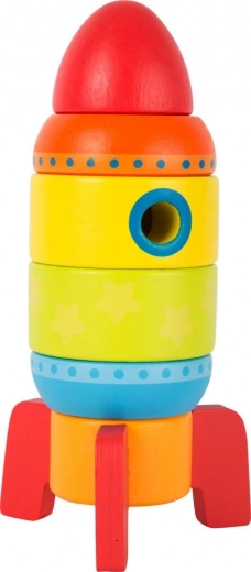 wooden colorful rocket small foot