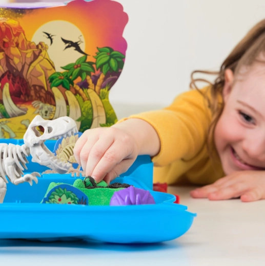 Dinozavrska izkopavanja in gradnja scene