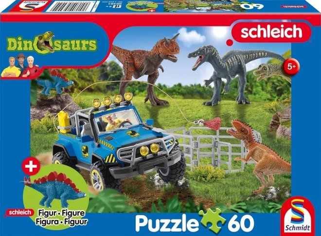 SCHMIDT SCHLEICH Puzzle Prehistoric Giants, 60 pieces + figure
