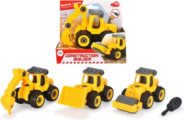 Construction Toy Car with Screwdriver 12.5 cm (4 types)