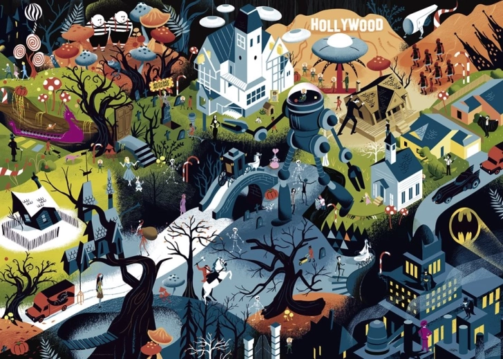 Puzzle HEYE Movie Masters: Tim Burton's Movies 1000 Pieces