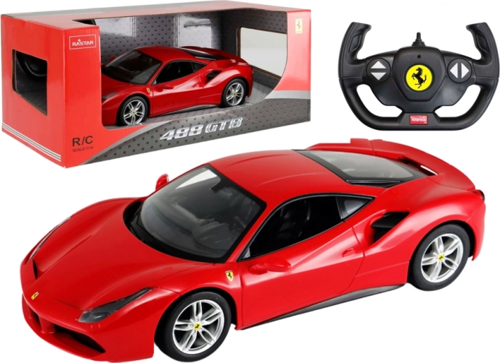 Auto na diaľkové ovládanie Ferrari 488 GTB červené