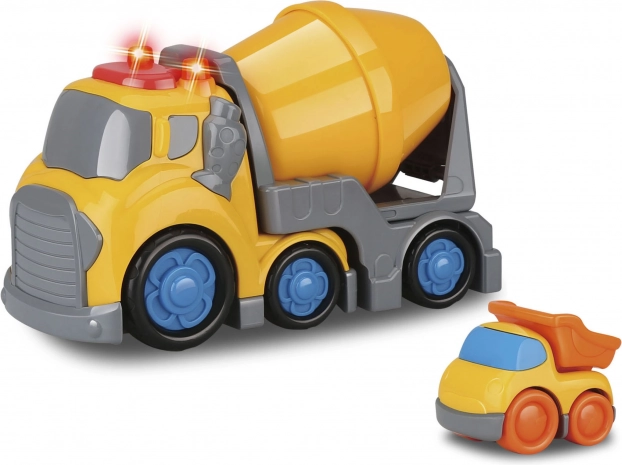 Kiddy auto miešačka s efektmi a mini sklápacie auto