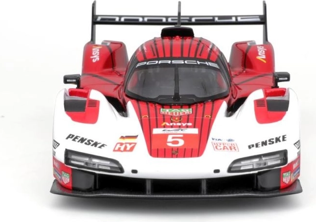 kovový model auta 1:24 bburago porsche 963 biela/červená #5