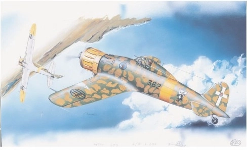 Bouwpakket modelvliegtuig Macchi M.C. 200 Saetta (16,1 × 21,2 cm)