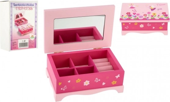 Boîte à bijoux en bois Princess pour enfants TEDDIES