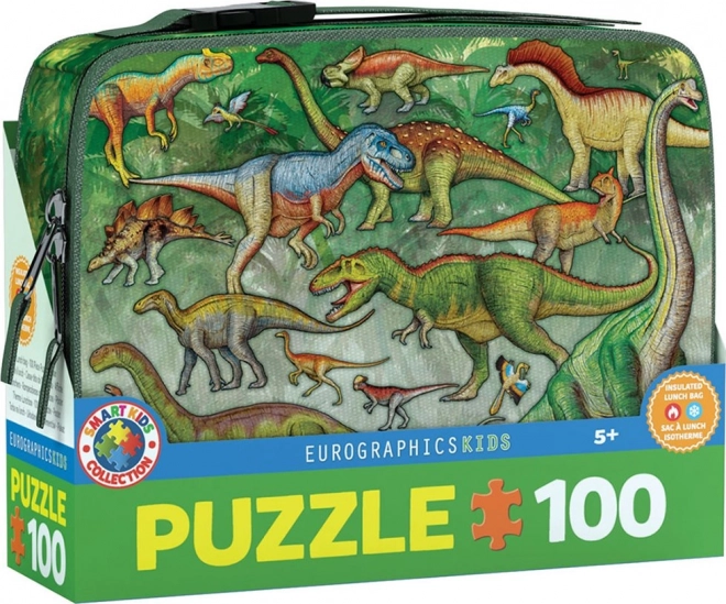 Puzzle in an insulated lunch box Dinosaurs 100 pieces EUROGRAPHICS