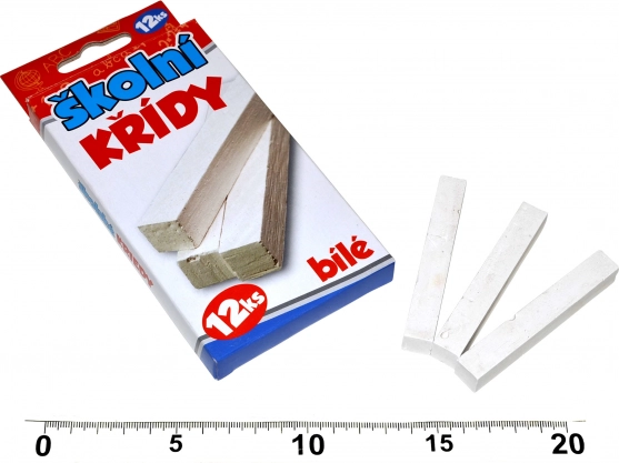 White School Chalk 12 pcs