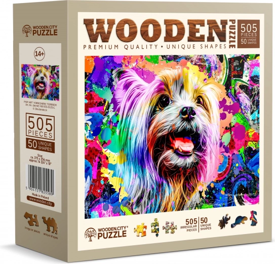 Wooden Puzzle Pop Art Yorkshire Terrier by Wooden City