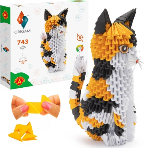 Alexander kreatív origami 3D macska – papír építőkészlet
