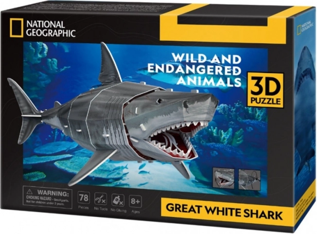 3D Puzzle Great White Shark – 78 Pieces
