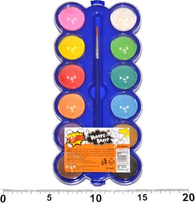 Watercolors with Brush, 12 pcs