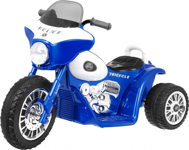 Kids’ electric chopper with 3 wheels and LED lights – Blue