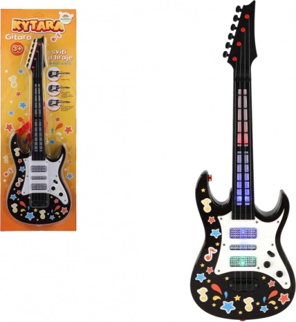 Kids' electric guitar with lights and sound, 53 cm, with strap