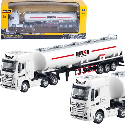 Tanker Truck 1:50 with Movable Features White