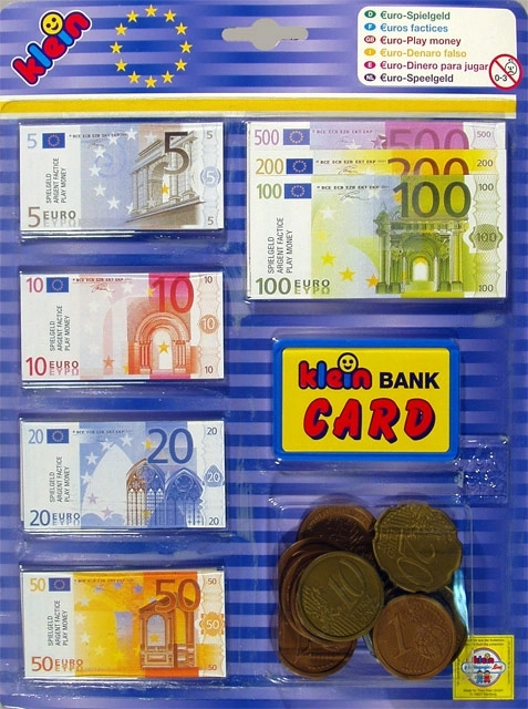 Paper Banknotes and Plastic Euro Coins for Children