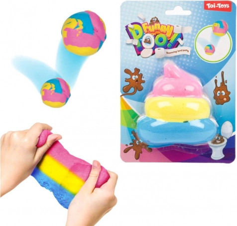 Bouncy slime putty in poop shape