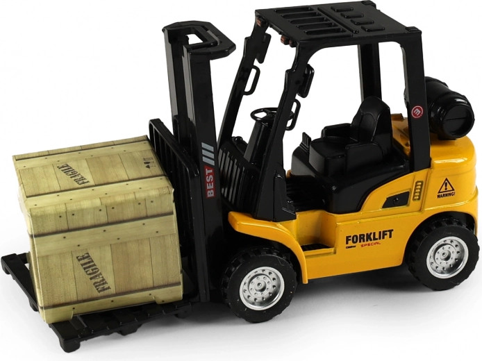 Forklift with flywheel drive, metal and plastic, 13 cm