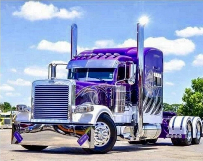 Norimpex Diamond Painting Purple Truck 30x40 cm