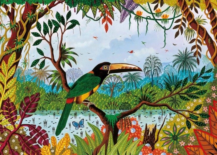 Colorful Arassari Puzzle 1500 pieces