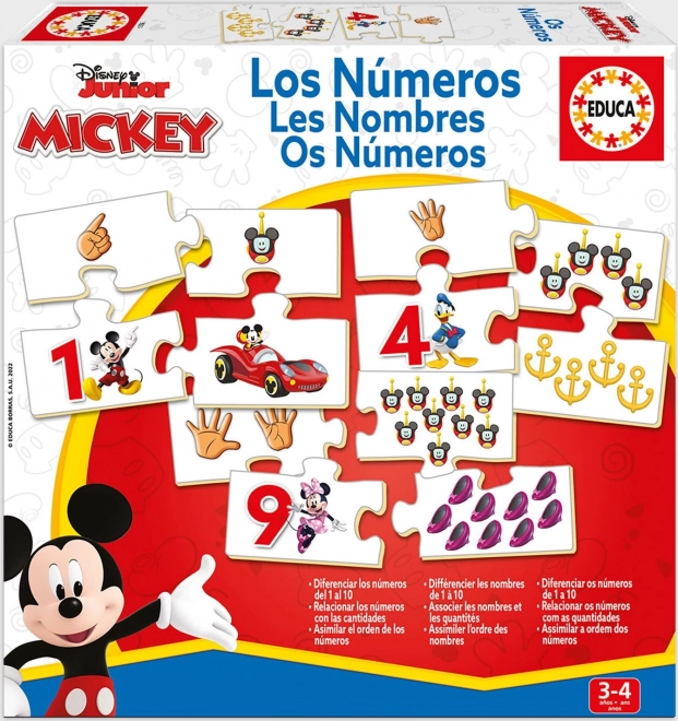 Educa Puzzle Mickey & Friends – Counting 10×4 Pieces