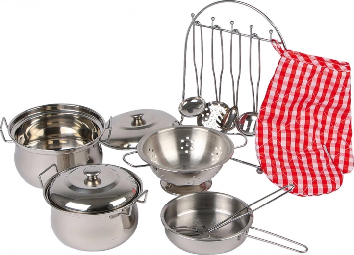 Kleine set metalen kookgerei voor kinderen Small Foot Gustav