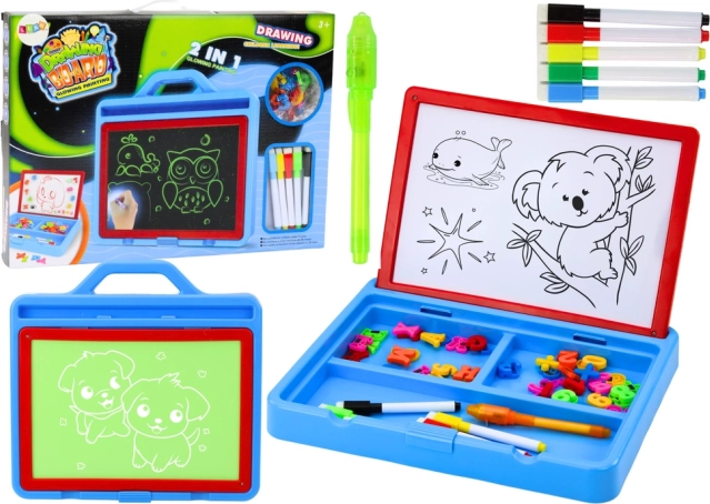 2-in-1 Magnetic Drawing Board with Light Painting