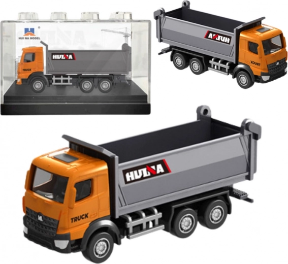 HUINA metal dump truck model 1:80 orange