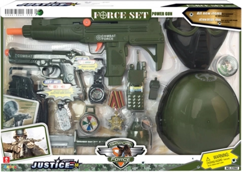 Military set with helmet