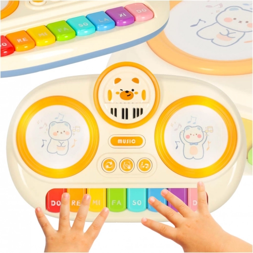 Interactive Children's Piano Keyboard Educational Beige