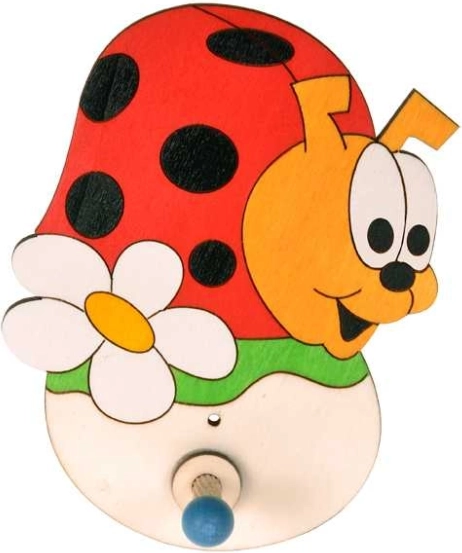 Wooden Ladybug Hook for Children