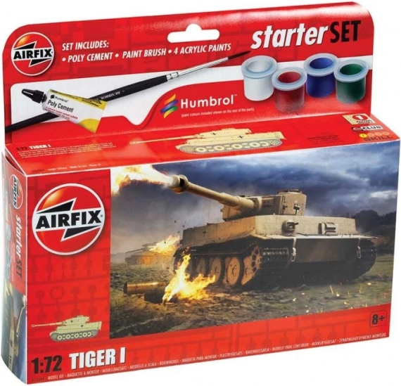 Plastic Model Tiger I in a Small Set