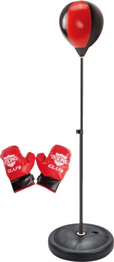 Boxing set with speed bag and gloves, height 69–109 cm