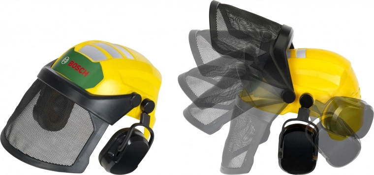 Flip-up mesh visor for realistic play