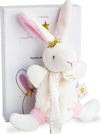 Doudou dárková sada - Králíček s úchytem na dudlík