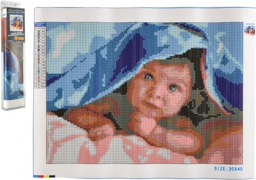 Diamantové malování Roztomilé batole 30x40 cm