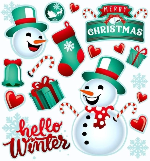 Iron-on Winter Snowman Images – Small Sheet