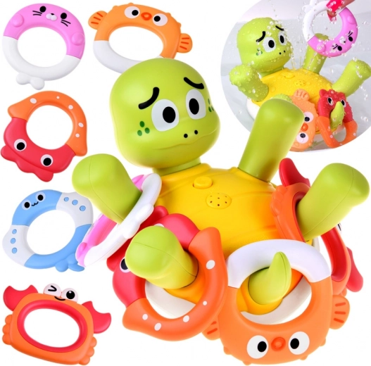 Interaktivní koupací želva s vodní fontánou