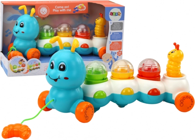 Colorful Pull-Along Caterpillar with Lights and Sounds