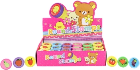 Fruit-themed stamps, set of 24 pcs