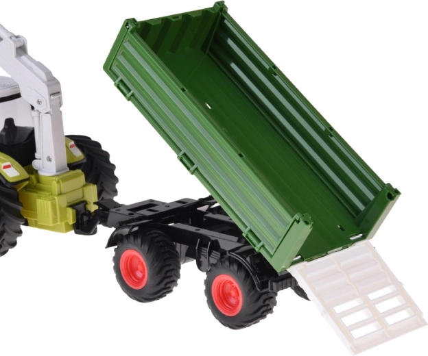 Afkoppelbare aanhanger met kiepfunctie en zijwanden