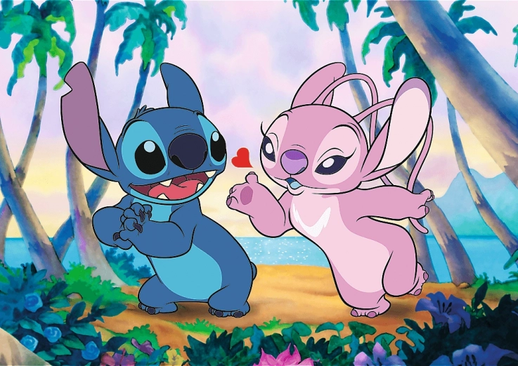 Puzzle TREFL Premium Plus Stitch & Angel 1000 pieces