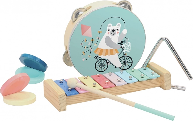Vilac wooden musical set Bear, 5 pieces