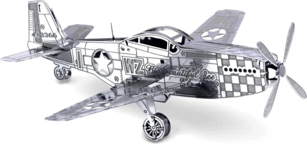 Metal 3D Airplane Model P-51 Mustang METAL EARTH