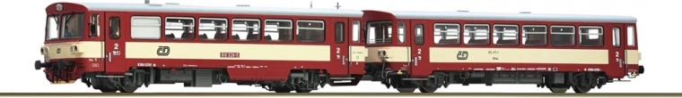 Roco dieselový motorový vůz 810 ČD s přípojným vozem Btax, H0